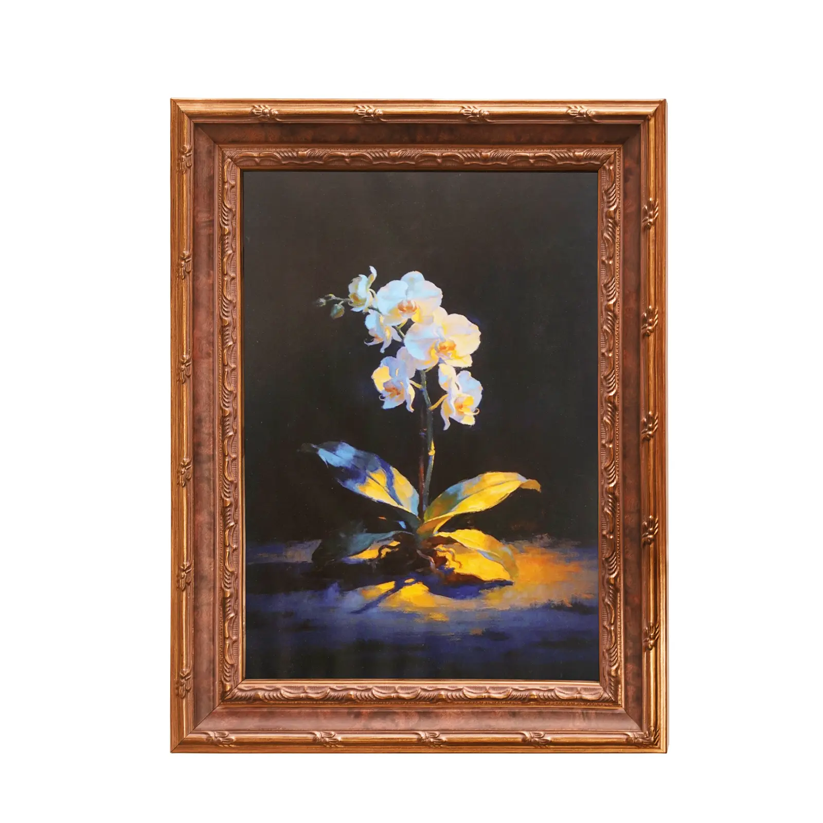 Vintage Wooden Picture Frame 11x14, Classic Antique Style Photo Frame for Wall Decor, Floral Artwork Display & Home Aesthetic Decoration