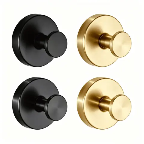 Rust-Resist Stainless Steel Suction Cup Hooks - No-Drill Vacuum Lock, 15 lbs Heavy Duty, Waterproof TPE Gel, Detachable Core, 2/4/6-Pack Black Towel Hooks for Glass, Mirror, Tile Bathroom Organization, Towel Hook