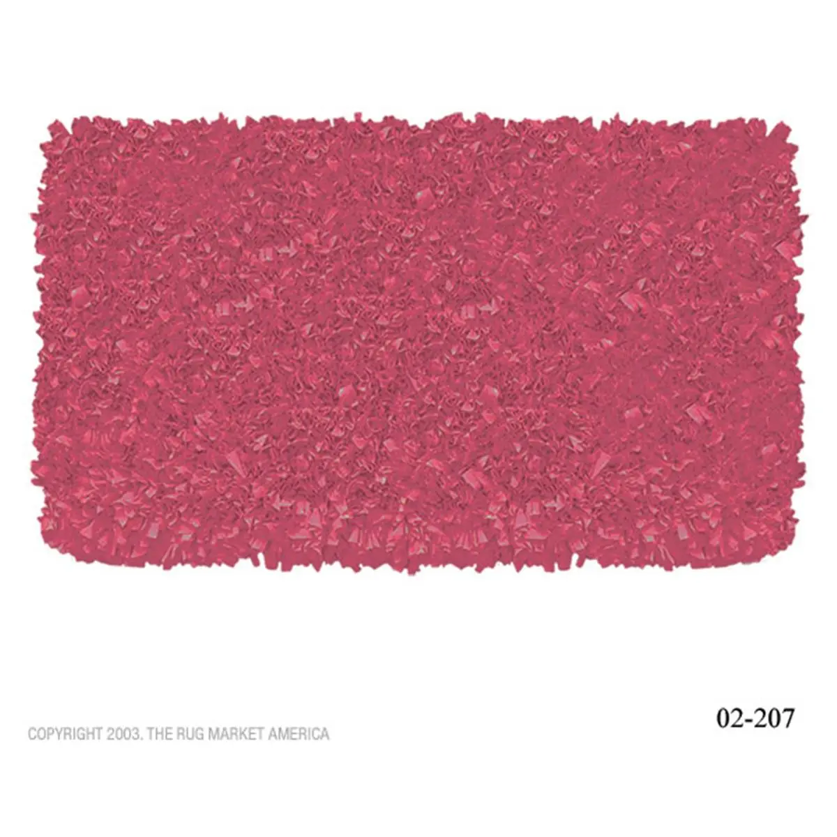 The Rug Market 02207B Handmade Shaggy-Raggy Raspberry Single Rug, 2.8x4.8 Area Carpet for Home Room Decor & Household Textiles