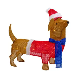 Northlight 26" LED Lit Dachshund Dog Outdoor Christmas