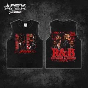 [AT] The R&B Tour Date 2026: Raymond & Brown Pink Premium Acid Washed 100% Tank Top T-Shirt V14, R&B Music Duo Graphic Tee, Urban Hip Hop Soul Streetwear Shirt, Concert Tour Merch, Gift for R&B Fans.