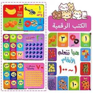 Arabic Number Learning Board, Writing Methods for Numbers 1-100, Includes English and Arabic Study, Suitable for Kids, Tracing Preschool Books