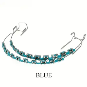 Easter Themed Handmade Metal Braces with Decorative Hooks Wires and Lashing Orange Blue and Black Designs for Tooth Decoration Holiday Smile Customization Masks nose rings fake piercing