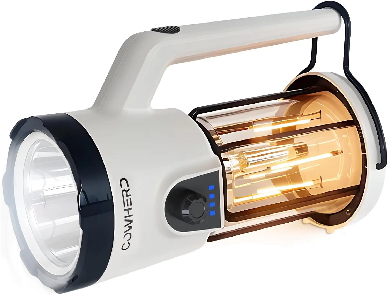 Rechargeable Flashlight Lantern 2-in-1 LED Handheld Flashlight with Lantern and Spotlight Modes -  for Power Outages, Camping, Hiking, , and Home Use