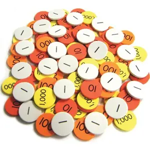 212 MAIN ELP626654 Color-Coded 1" Place Value Discs Class Set, 1 inch EVA Foam Teaching Supplies, 1.7 lbs Visual Learning Tools for Students, School & Office Stationery