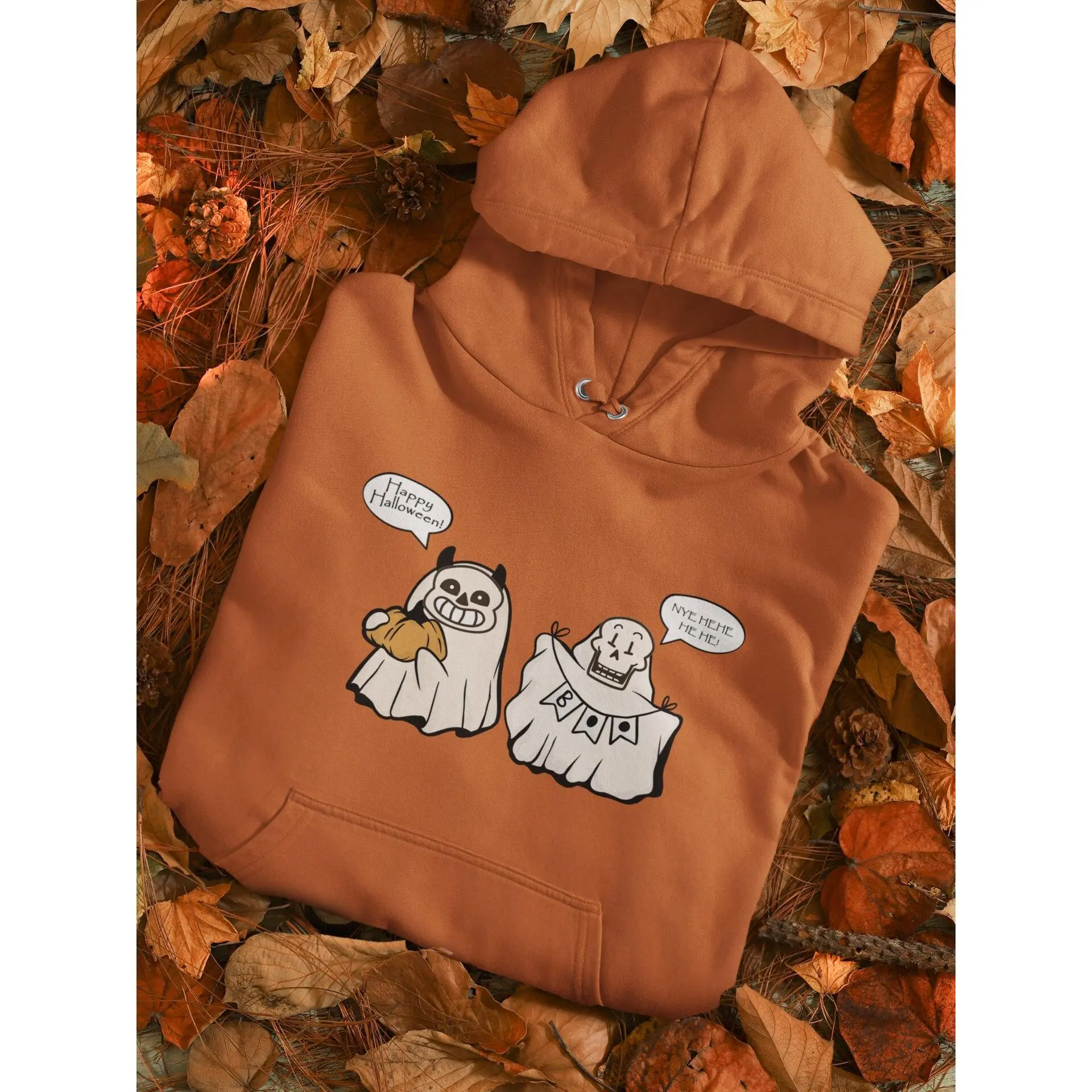 Undertale Sans and Papyrus Trick or Treat Halloween Hoodie - Unisex midweight hoodie