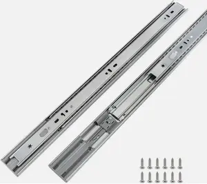 Lontan 2 pair, 12 inch 3-Fold Soft-close Ball Bearing Drawer Slide