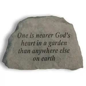 Kay Berry- Inc. 41920 One Is Nearer Gods Heart In A Garden - Garden Accent - 6.5 Inches x 4.5 Inches x 1.5 Inches, Garden Accessories, Outdoor Decor, Wall Mount