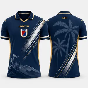 Custom Haiti Football Jersey – Personalized Name & Number Soccer Shirt | Blue Fan Edition