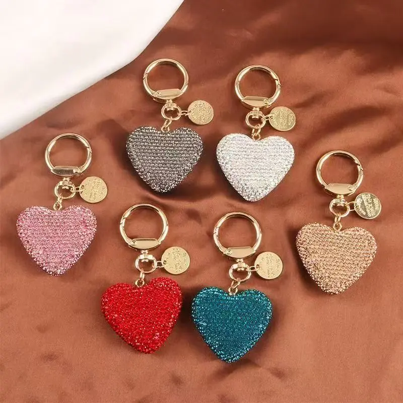 Trending Colorful Keychain, Rhinestone-Studded Metal, Yiwu Small Commodities, Animal Keychains