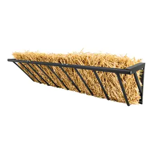Heavy duty carbon steel hay rack - Wall mounted livestock hay rack, suitable for goats, horses, and cows - Durable indoor and outdoor farming tools - Professional gardening manual tool set