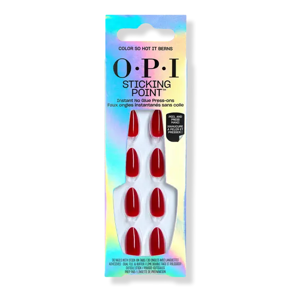 Sticking Point Press On Nails | Color So Hot It Berns