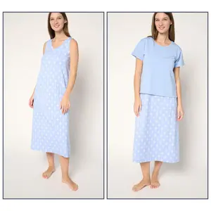 Cuddl Duds Cottonwear+ 2-Piece Tee Shirt & Tank Dress
