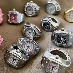 Little Clock Ring Fashion Accessories Watch Vintage Ring Adjustable good quality Gift for Girlfriend Boyfriend