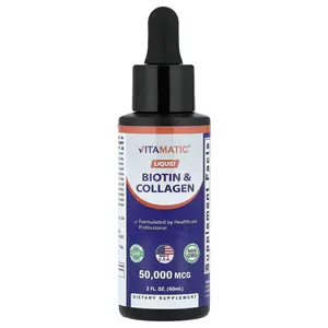 Vitamatic Liquid Biotin & Collagen, 2 fl oz (60 ml)