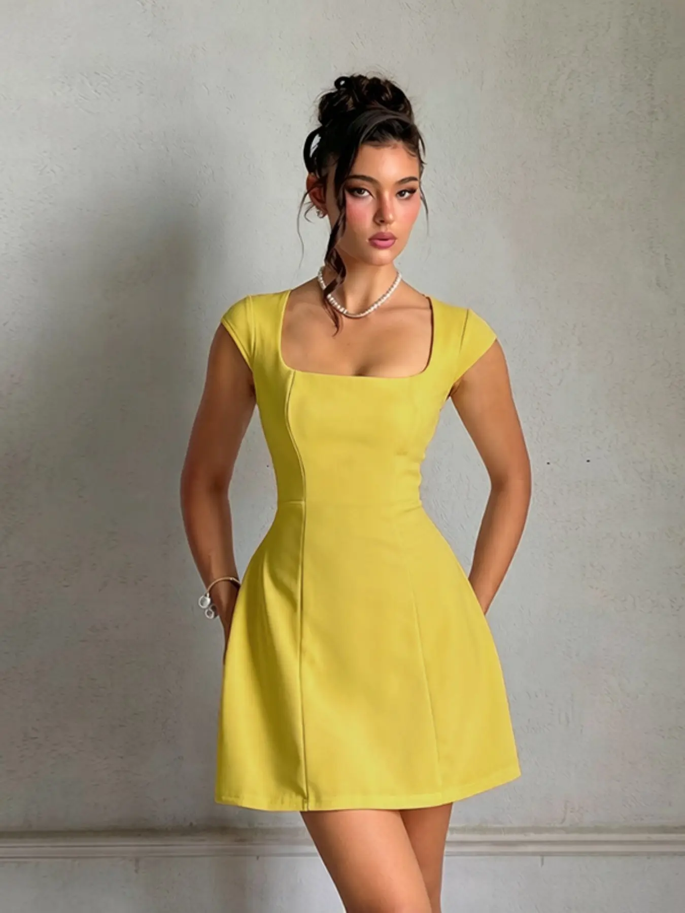 spaghetti strap plain ruffle ruched maxi a-line dress Full Size Ruched Tiered Spaghetti Strap Dress – HappilyEverGirl main image 1
