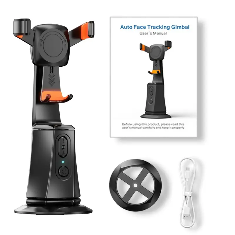 Auto Face & Body Tracking 360° Rotation App-Free Smart Phone Holder use as  Smartphone Tripod for Live Streaming with Gesture Control & User's Manual S1 AI Gravity Follow-up Gimbal Selfie Automatic