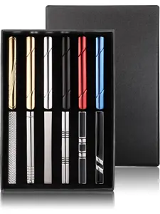 12 Pcs Tie Clips for Men Classic Tie Bar Clip Set for Regular Ties Necktie Tie Bar Pinch Clips Suitable for Wedding Anniversary Business Luxury Box