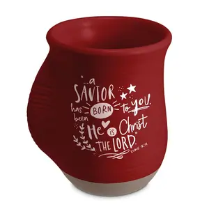 212 MAIN 14 oz Ceramic Funny Mug - LCP 12957 Red Handwarmer Cup with "Savior Born Unique" Print, Reuseable Gift-Ready Kitchenware Drinkware, Reuse