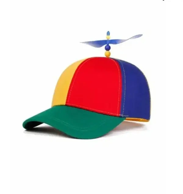 Rainbow Propeller Hat, Colorful Trucker Style Baseball Cap with Adjustable Snapback, Fun Festive Party Headwear for Adults, The Hats, Teenage Boy Gifts, Funky, Peppy, Lightweight, Holiday, Festivity, Party Decorations, Sports & Outdoor Hats