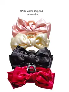 Spring Summer Elegant Bow Hair Claw Clip, Large Net Mesh Butterfly Knot Barrette, Sweet Fresh Commuter Accessory, Random Color, Barrettes Hair Clips