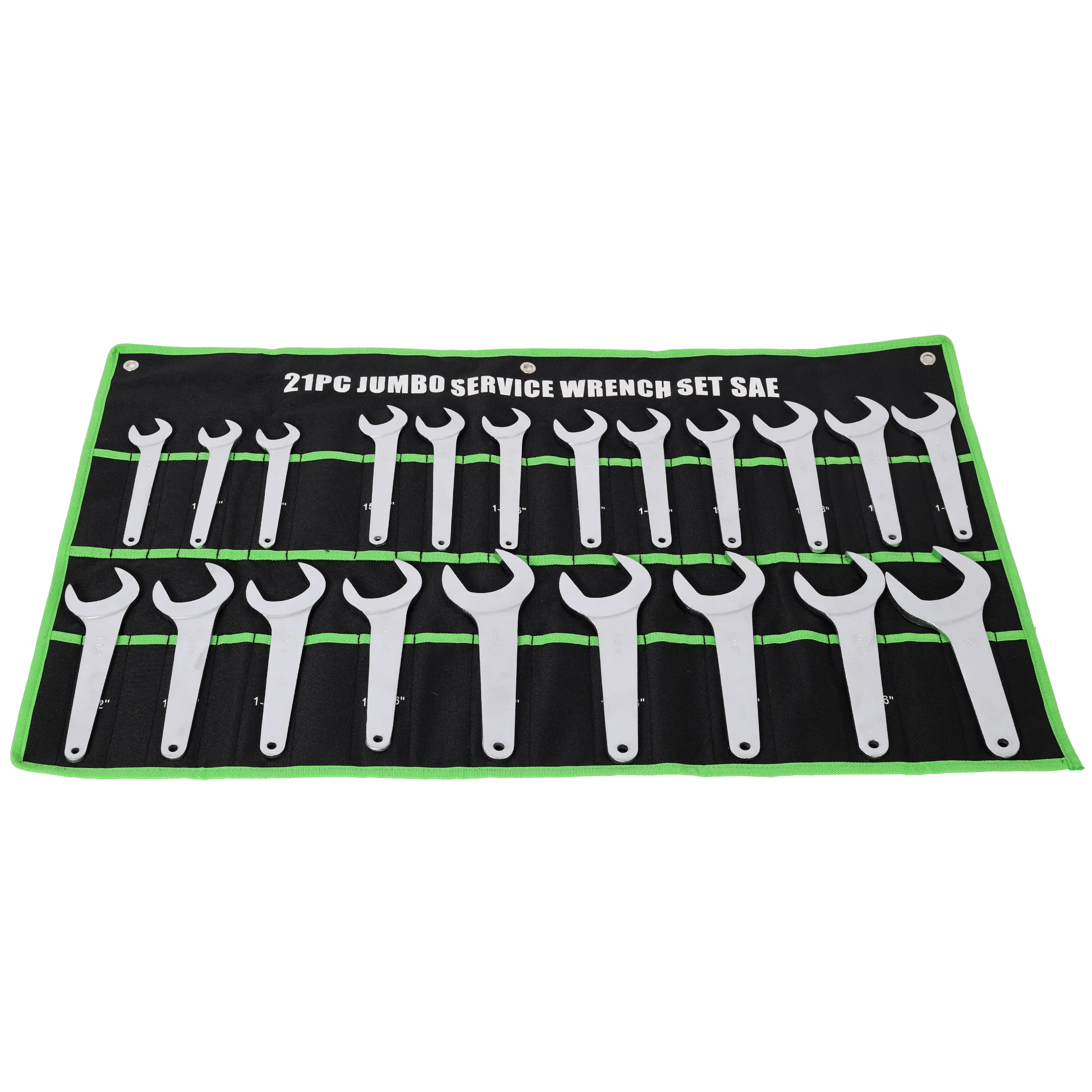 21PCS SAE Jumbo Service Wrench Set, CR-V Forged Steel Large Combination Wrenches, Chrome Plated Heavy Duty Mechanic Repair Tools with Storage Carry Bag