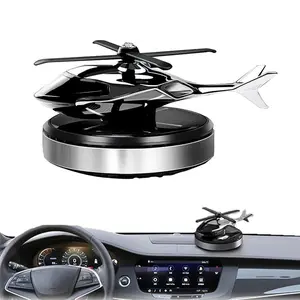 Car Air Freshener, Solar Powered Rotating Helicopter Aromatherapy Diffuser, Aviation Aluminum Alloy Indoor Decor Accessory, Car Fragrance