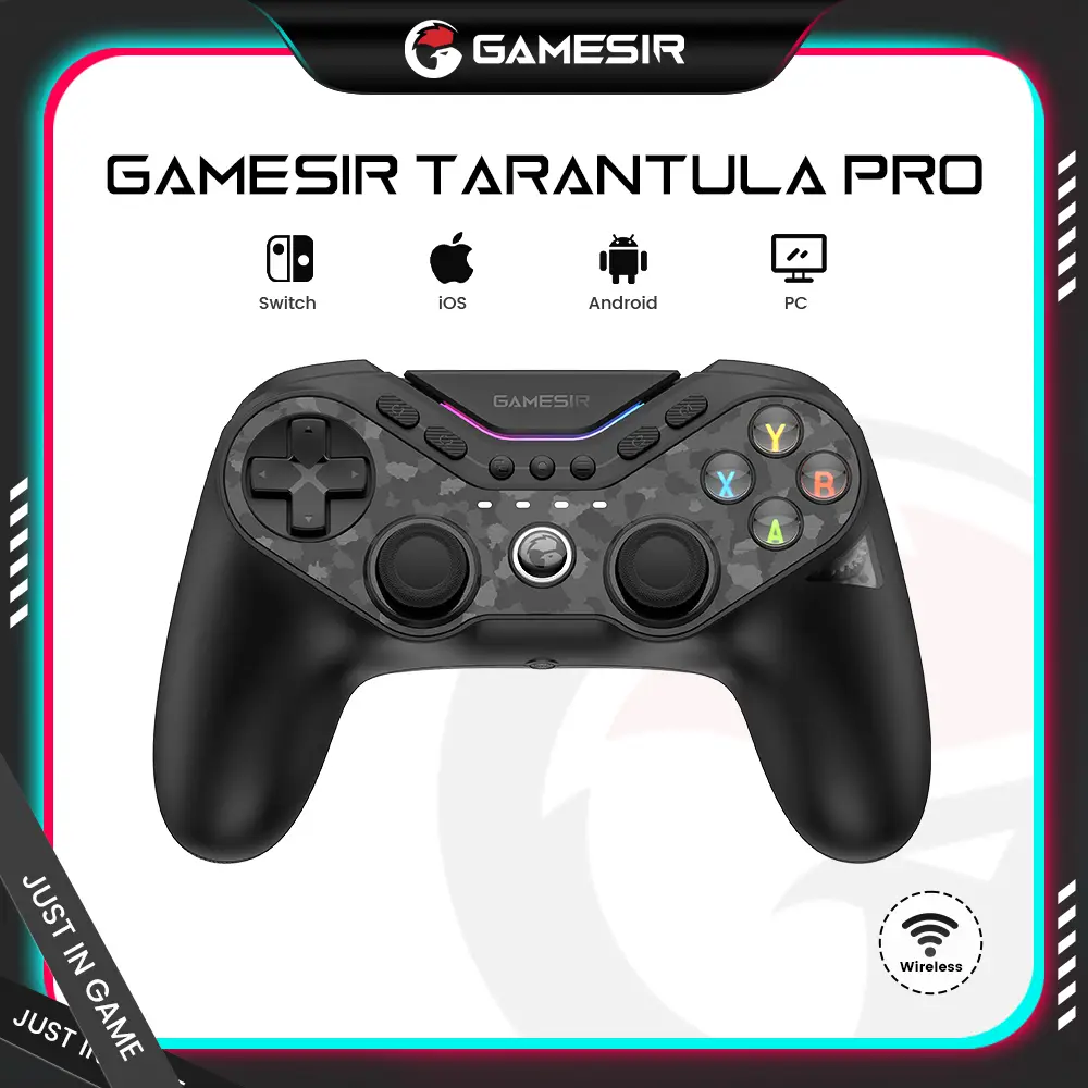 GameSir Tarantula Pro (Not for Xbox) Wireless Controller for PC/Switch/iOS/Android - ABXY Layout Switching, Anti-Drift TMR Sticks, 9 Mappable Buttons,