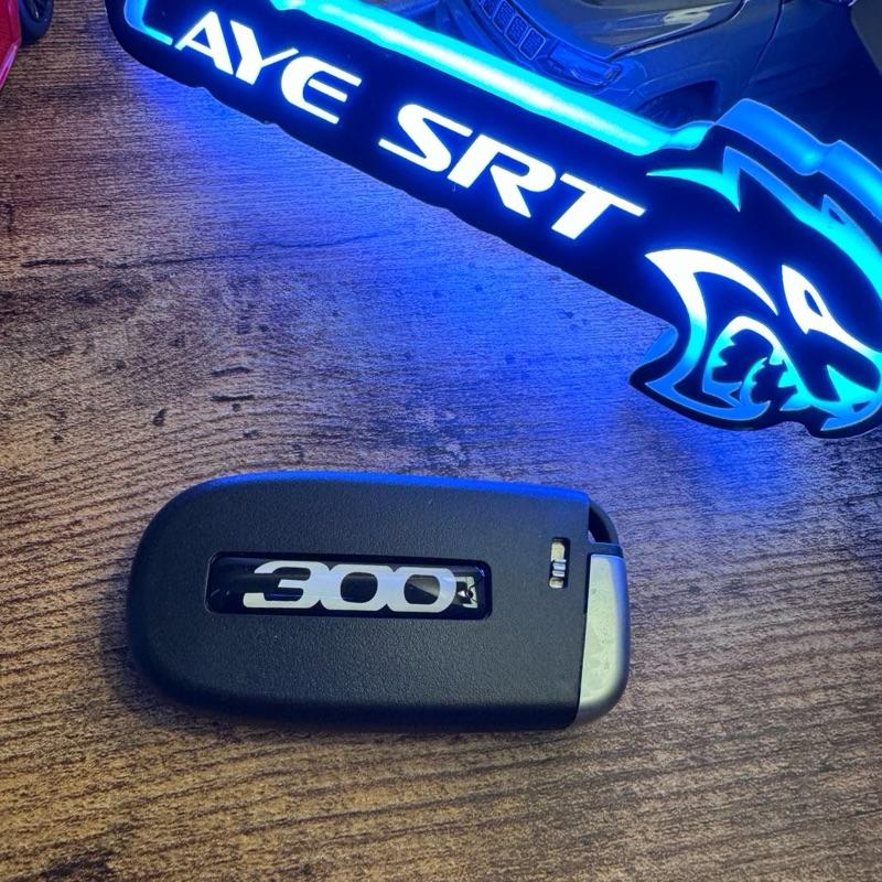 Red,Pink,Black, Blue 300 -Hellcat Key Fob Shell for Chrysler 300 Dodge Charger Challenger Durango Redeye Demon Trackhawk with 300 Logo