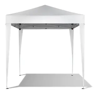 【Summervibes】6.5x6.5ft Pop Up Canopy Tent, Outdoor Tent Canopy Foldable Portable Canopies for Camping, Patio, Easy Up Gazebo Canopy with Carry Bag, White