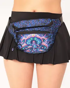 Psychedelic World Mushroom UV Reactive Fanny Pack