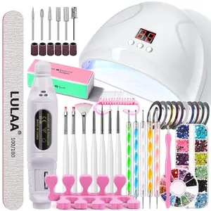 Nail Art Tool Set, Nail salon set,Nail gel baking lamp, Nail Art UV Lamp, Gel Nail Polish Glue Drying Machine,Electric Nail Drill,Low Noise Gel Art Remover,Nail art brushes,Nail Art Painting Pen,Nail Art Rhinestones,Manicure Pedicure Kit