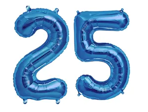 16in or 40in Big 25 Blue Balloon Birthday Decoration Suprise party Supplies Float with Helium Photo Shooting mylar  balloon