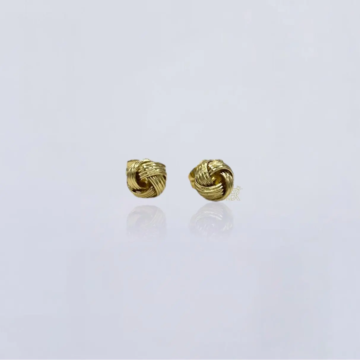 Unisex Knot Design Earrings, 14k Gold Plated
