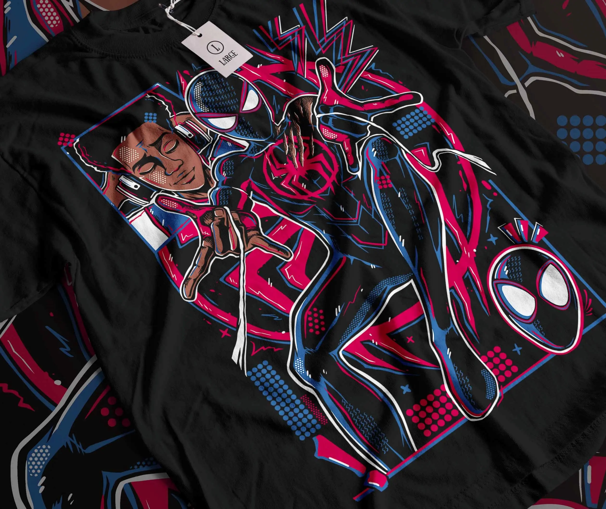 Retro Spider Miles Morales Shirt, Superhero Shirt, Vintage Style, Graphic Tee, Streetwear for Fans