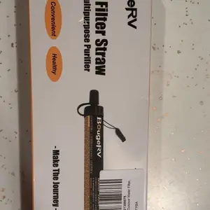 BougeRV Outdoor Water Filter,Portable Emergency Water Straw -Personal Water Filter For Hiking,Camping,Fishing,Lightweight & Compact Design Outdoor Euipment，2 Counts