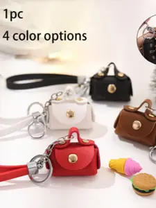 Creative Mini Bag Keychain Accessory, Small Handbag Style Car Wallet Pendant, Plain Color Keyring for Women, Gift for Friends and Family, Keychain Wristlet, Keychain For Bags
