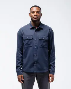 Navy Crestline Flannel