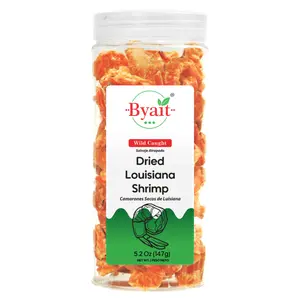 Byait Dried Louisiana Shrimp 5.2 Oz, Approx. 230 Pieces, Premium Wild-Caught Shrimp, Fresh-Caught & Dehydrated for Snacks, Seafood Salad, Pad Thai, Ramen Toppings, or Soup, MSG-Free, Non-GMO, Dry