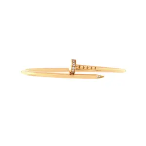 Pre-owned Cartier Juste un Clou Bracelet 18K Yellow Gold with Diamonds Small by Rebag