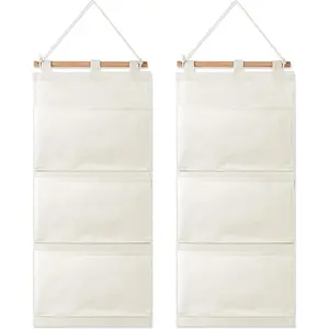 2 Pcs Fish Extenders Cruise Gift Hanger with 3 Pockets 2026 Fe Hanging Cabin Door Organizer Line for Travel Cruise Essentials Gift Exchanges and Pixie Dust(White)