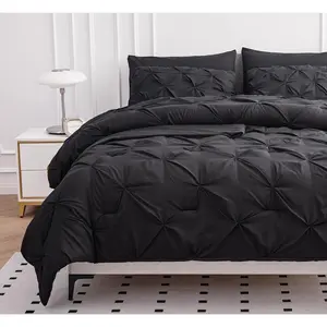 Twin Comforter, 5, Pintuck a Bag, Comforter with, Pillowcase  Sham - Twin XL, Grey