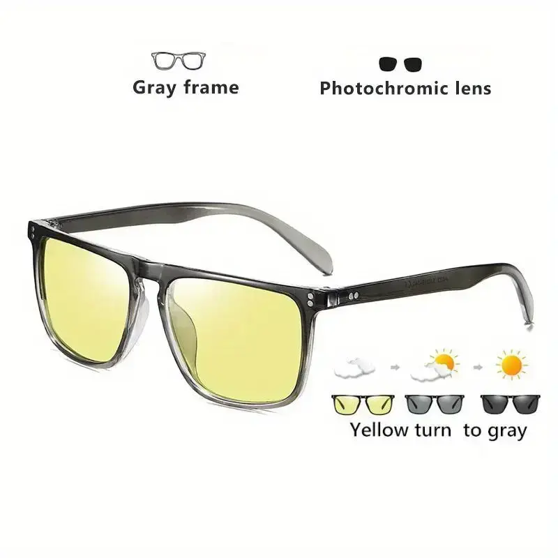 High-Grade Glasses Case Packaging Trendy Classic Photochromic Flat Top Square Glasses, Polarized Sports Night Vision Driving Glasses, for Men Women Vacation Travel Fishing Decors Photo Props Sun Protective Sunglasses High-Grade Glasses Case Packaging Trendy Classic Photochromic Flat Top Square Glasses, Polarized Sports Night Vision Driving Glasses, for Men Women Vacation Travel Fishing Decors Photo Props Sun Protective Sunglasses