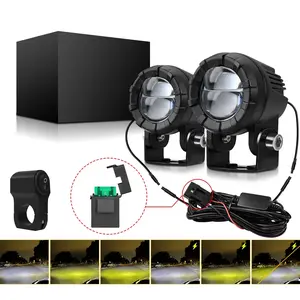 Motorcycle Headlight Fog Light, LED Spotlights, Color Temperature 3000k/4500k/6000k, Power 120w, 6000k, for Atv Utv Trucks Suvs