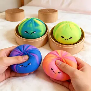Glitter Dumpling Squishy Toy, Colorful Stress Relief Sensory Toy, Soft Slow Rebound, Perfect for Birthday, Christmas, Party Gifts