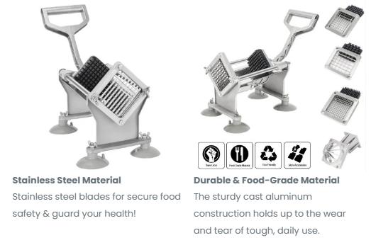 [ FLASH SALE ] ROVSUN Manual Stainless Steel French Fry Cutter for Potato Vegetable