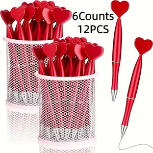 Valentine's Day Gift Set, Creative Heart Shape Love Pen, Portable Design, Ideal for Weddings & Office Use, School Supplies