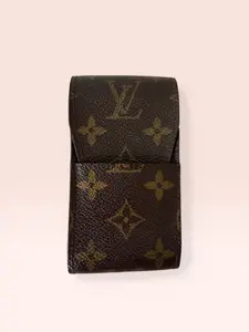Pre-owned Louis Vuitton Canvas Small Leather Goods Monogram Cigarette Case 2002