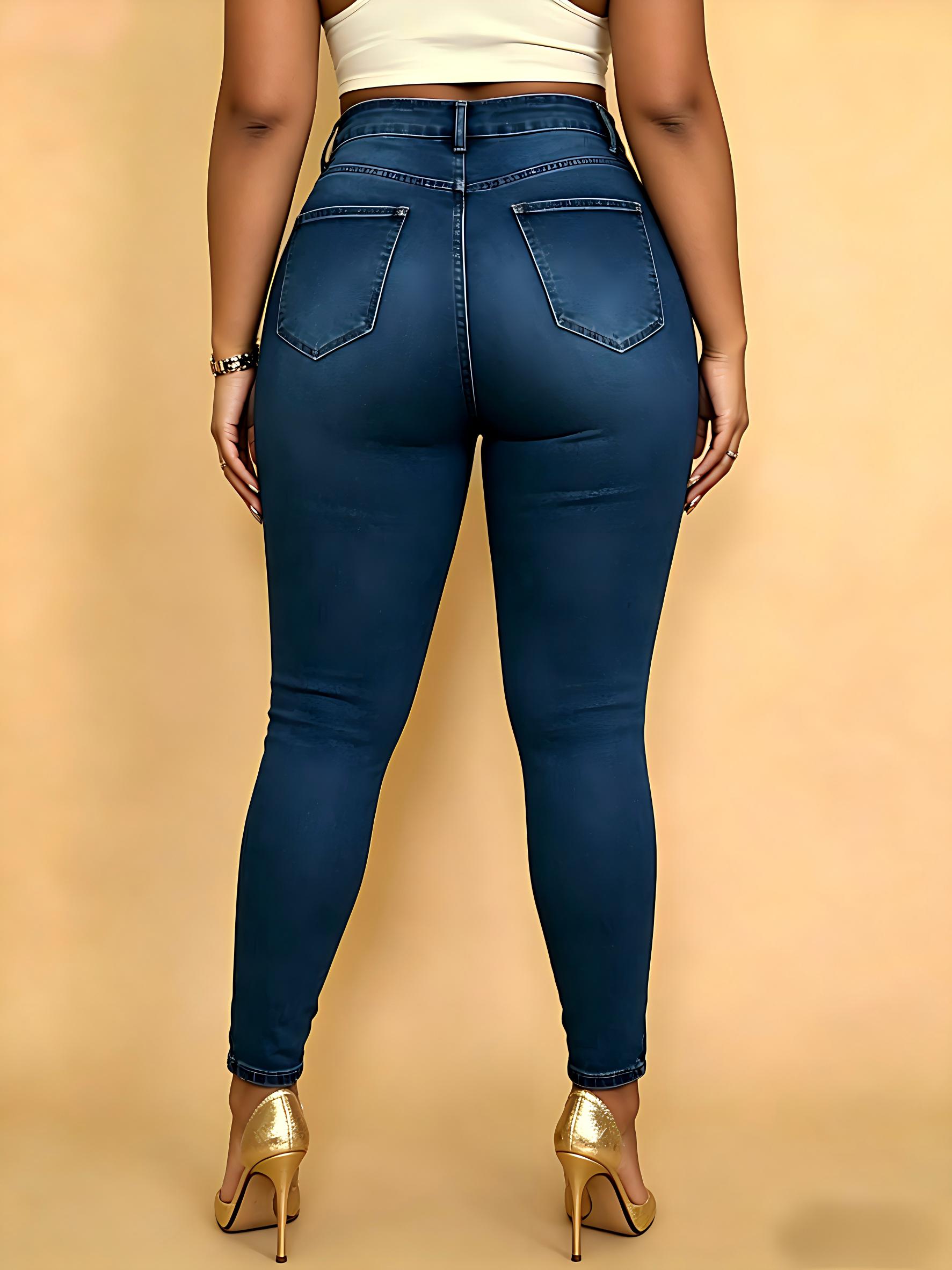 women's jean high waist jeans women  butt lift stretchy tummy control hourglass figure casual pants for women stretchy slim fit jean for women  denim trousers 2026 fasion Bottom