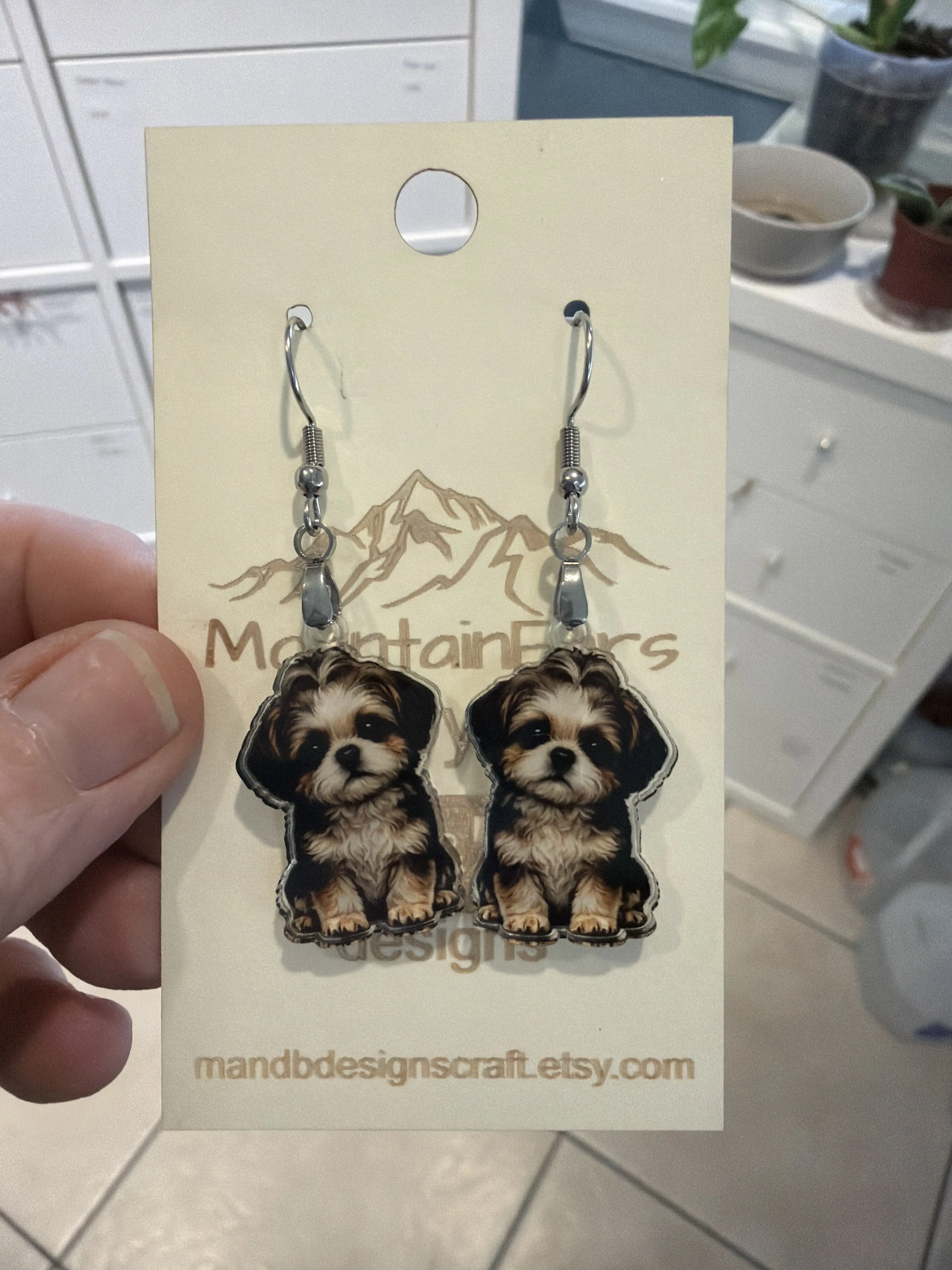 Shih-Tzu Puppy Earrings